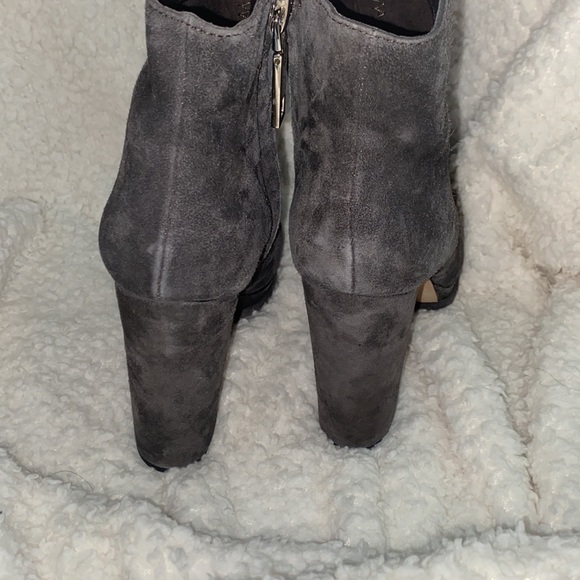Dolce Vita Gray Platform Booties Vergo Cowhide Nubuck - Picture 4 of 5